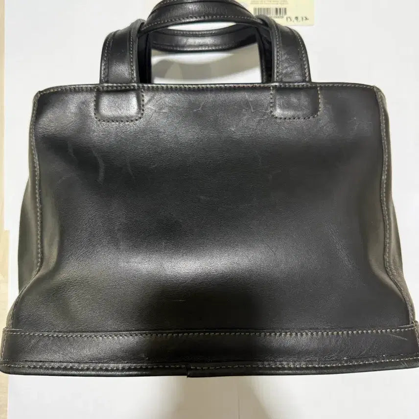 [SOLD OUT] 제목: [정품] 빈티지 코치 블랙 레더 미니 토트백 (보증서 포함)