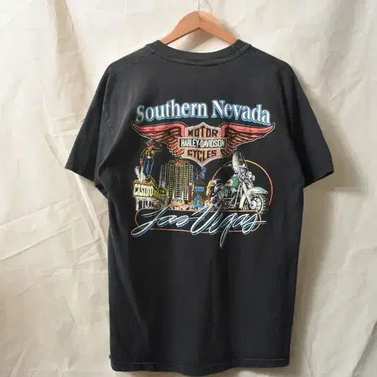 [BUNJANG] Harley Davidson Southern Nevada Las Vegas T-shirt / 90S 레어 USA 할리데이비슨 반팔티 M0283