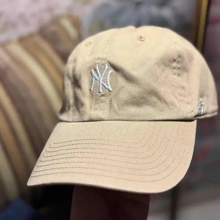 [SOLD OUT] 택포) 미국 구입 47 Brand MLB 리그 로고 NY 볼캡 베이지 모