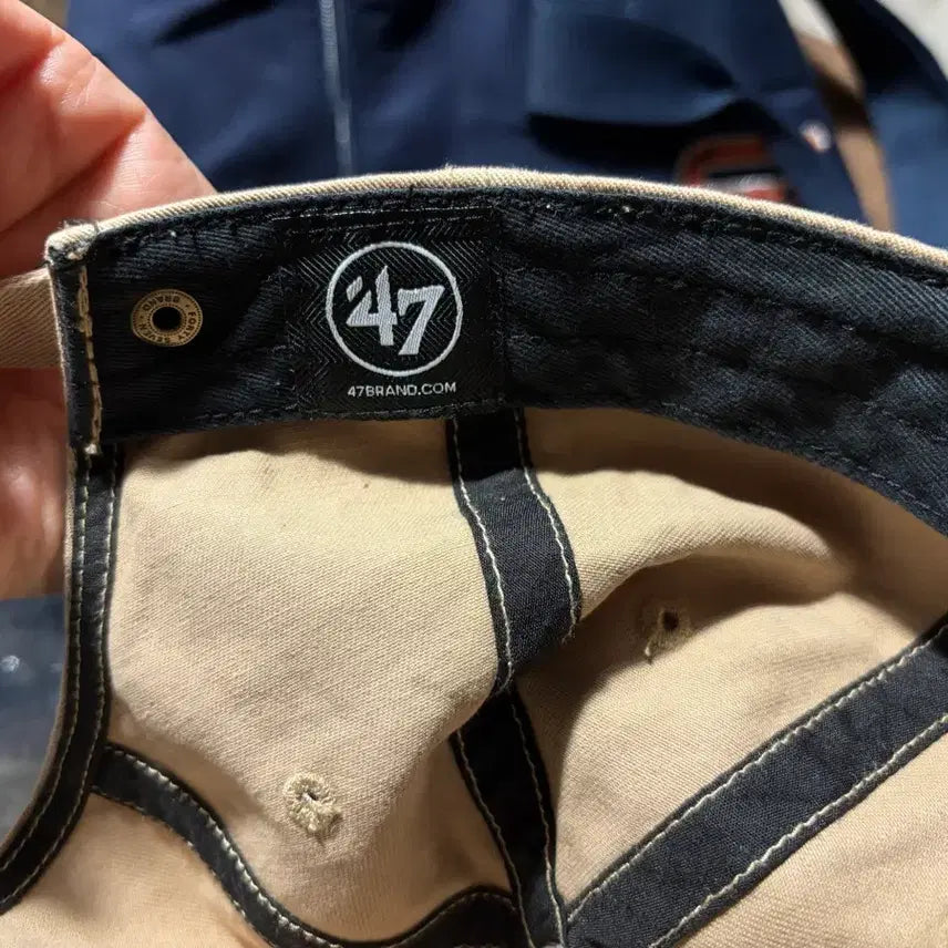 [SOLD OUT] 택포) 미국 구입 47 Brand MLB 리그 로고 NY 볼캡 베이지 모