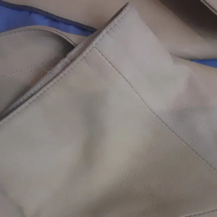 [BUNJANG] City Gee Beige Goat Leather Jacket / City Gee 베이지색 여성 가죽염소가죽