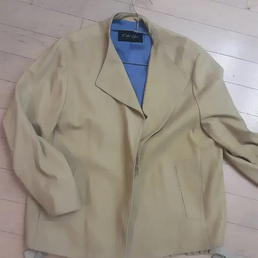[BUNJANG] City Gee Beige Goat Leather Jacket / City Gee 베이지색 여성 가죽염소가죽