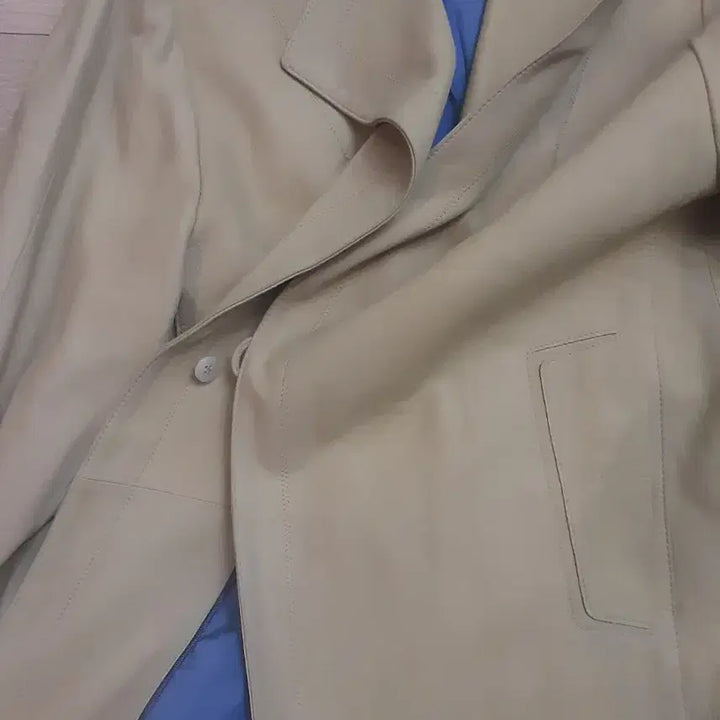 [BUNJANG] City Gee Beige Goat Leather Jacket / City Gee 베이지색 여성 가죽염소가죽