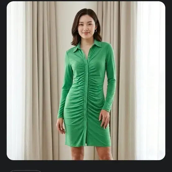 [BUNJANG] H&amp;M Shirred Shirt Dress / 셔링원피스