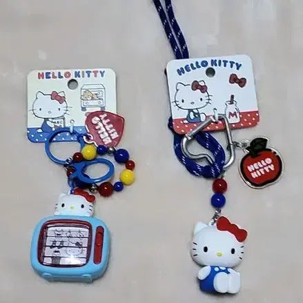 [SOLD OUT] 미사용)헬로키티 키링 세트 (TV / 사과) 개당