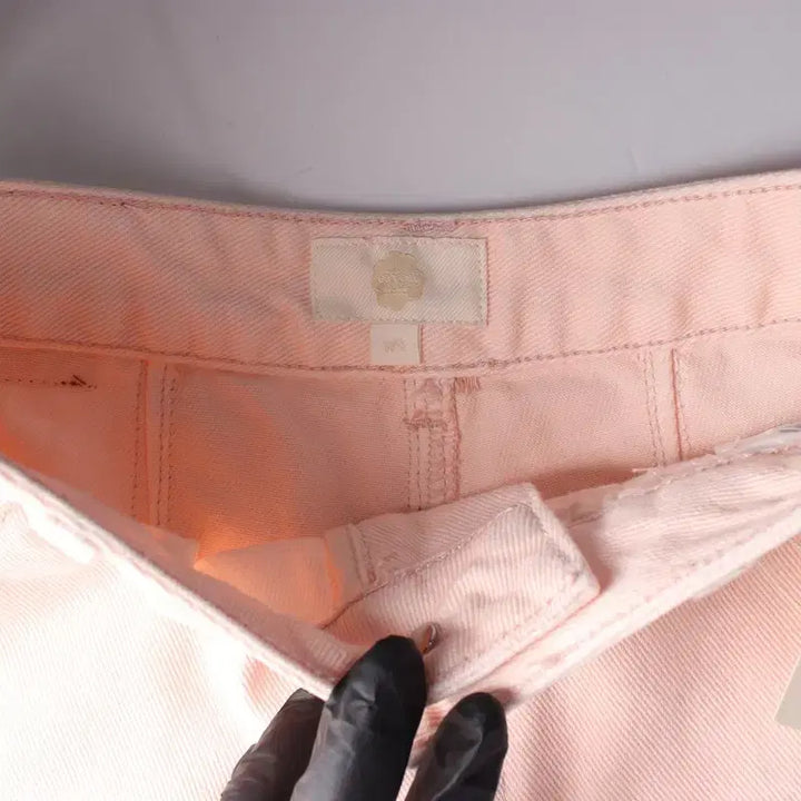[BUNJANG] Covernat Dying Denim Shorts Light Pink - Women&