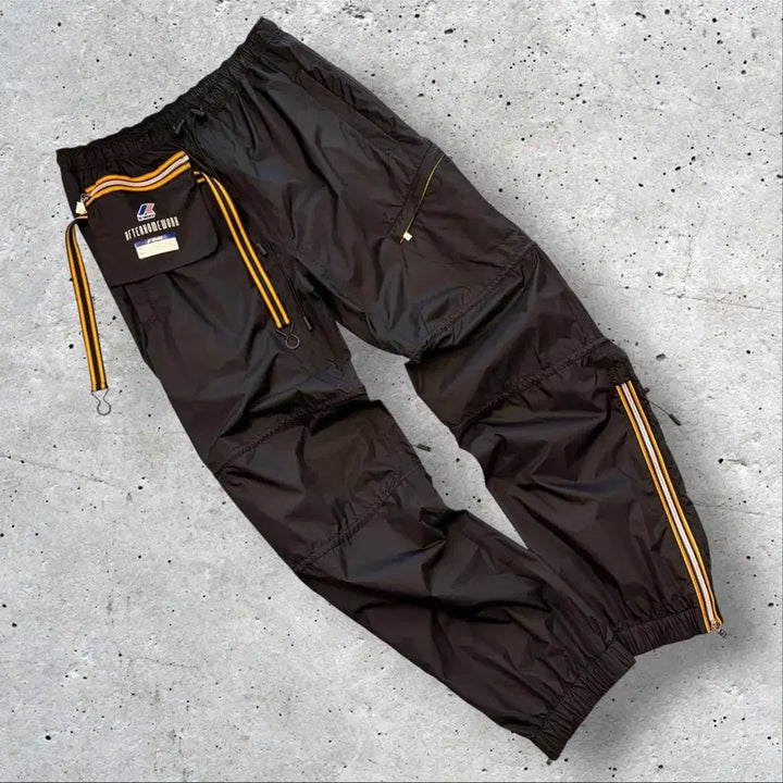 [BUNJANG] KWAY Afterhomework Nylon Track Pants Black / KWAY 까웨 애프터홈워크 나일론 트랙 팬츠 블랙 D740