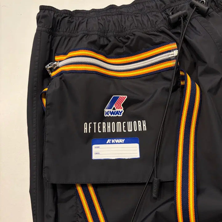 [BUNJANG] KWAY Afterhomework Nylon Track Pants Black / KWAY 까웨 애프터홈워크 나일론 트랙 팬츠 블랙 D740