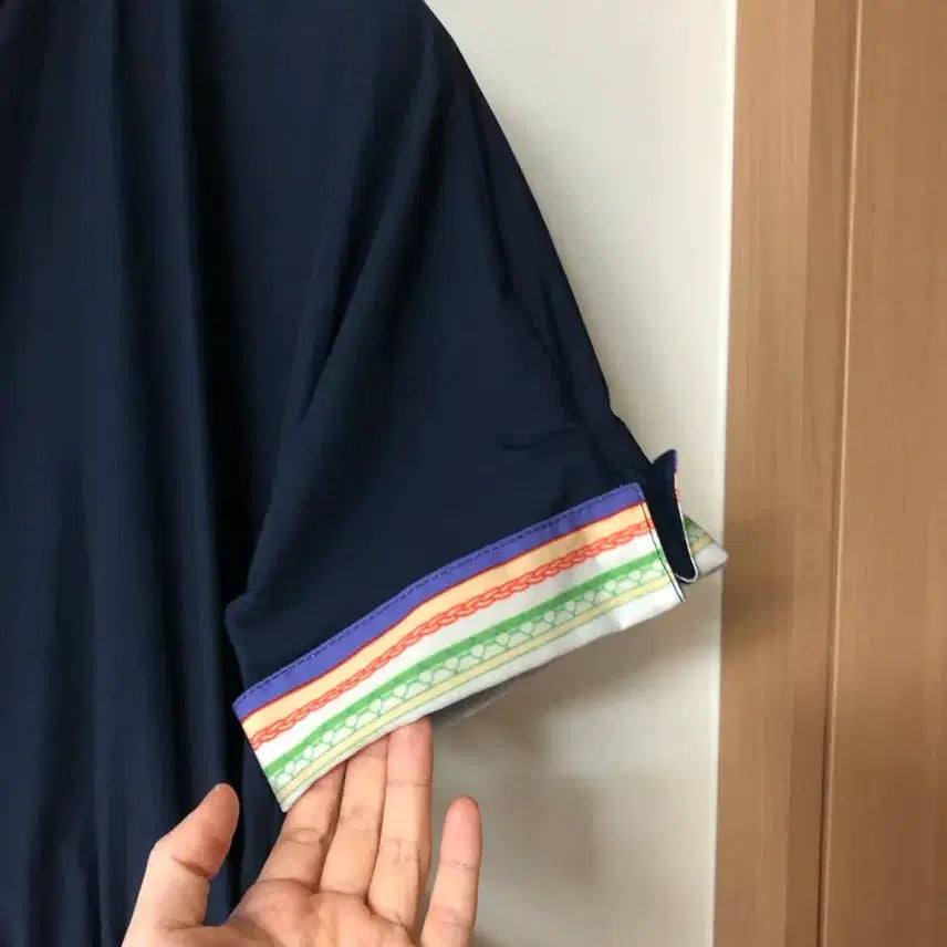[BUNJANG] Jepyeong Browns Long Dress Navy / 제평 브라운즈 바스락 에르 롱 원피스 반팔 네이비 하객룩 BROWNS
