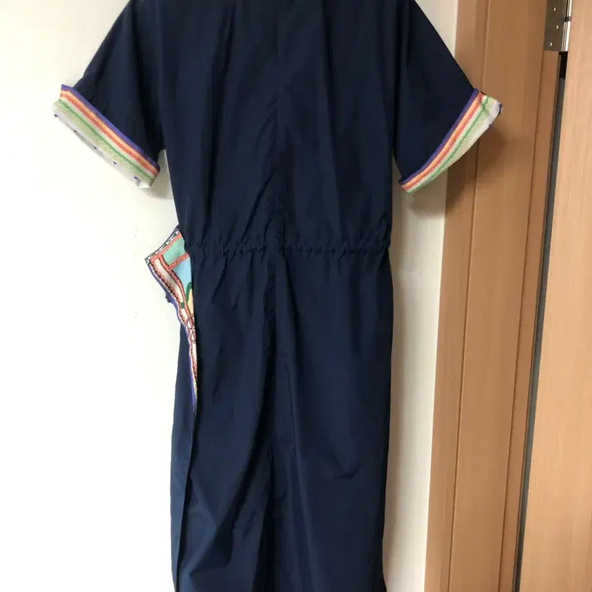 [BUNJANG] Jepyeong Browns Long Dress Navy / 제평 브라운즈 바스락 에르 롱 원피스 반팔 네이비 하객룩 BROWNS