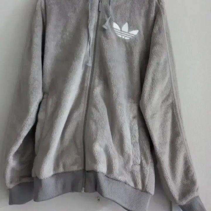 [BUNJANG] Adidas Gray Sherpa Fleece Jacket / 아디다스 희귀 대장급 그레이 양털 플리스 뽀글이  95/M
