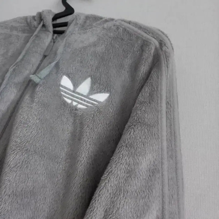 [BUNJANG] Adidas Gray Sherpa Fleece Jacket / 아디다스 희귀 대장급 그레이 양털 플리스 뽀글이  95/M