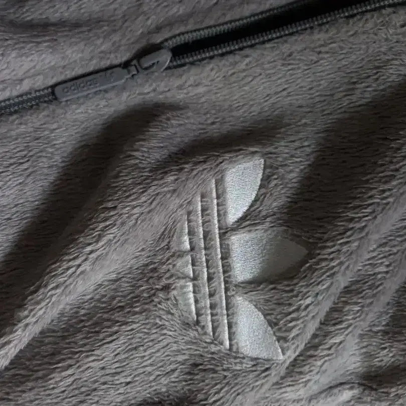 [BUNJANG] Adidas Gray Sherpa Fleece Jacket / 아디다스 희귀 대장급 그레이 양털 플리스 뽀글이  95/M
