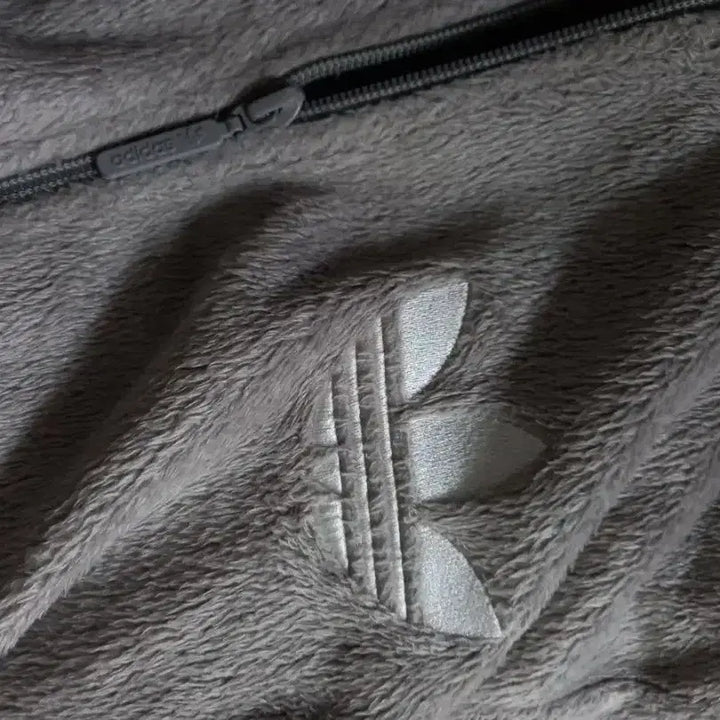 [BUNJANG] Adidas Gray Sherpa Fleece Jacket / 아디다스 희귀 대장급 그레이 양털 플리스 뽀글이  95/M