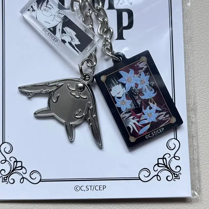 [BUNJANG] CLAMP xxxHolic Keyring &amp; Leather Card Case Bundle Set / CLAMP 클램프전 xxx홀릭 키링+레더카드케이스 일괄