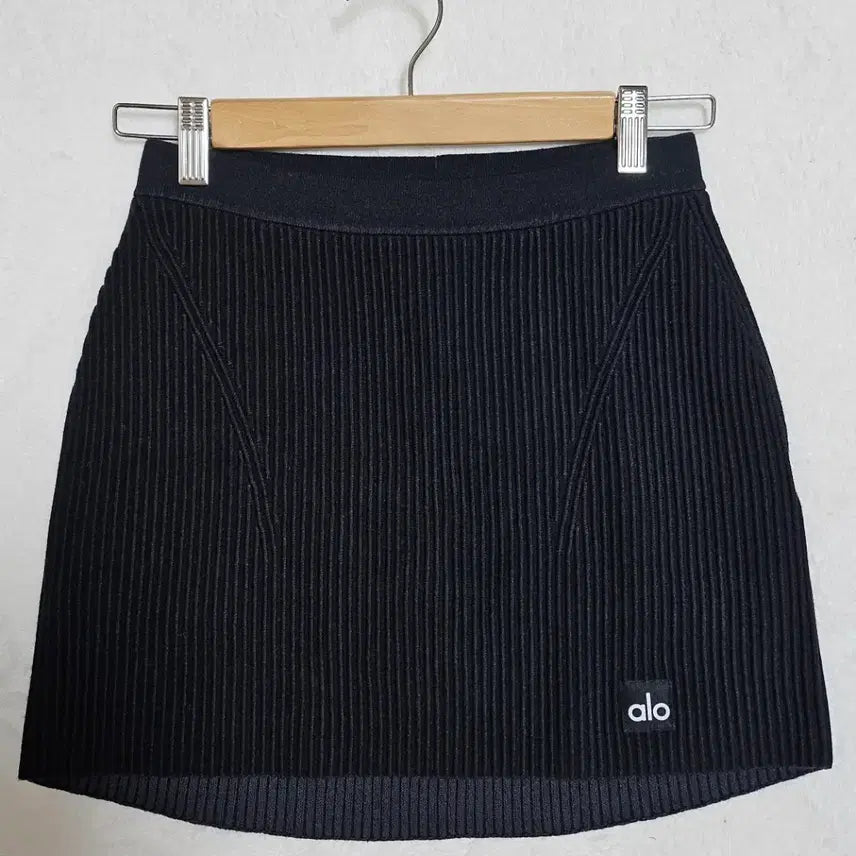 [SOLD OUT] 알로 ALO 블랙 골지 스커트 S(정품,새제품)