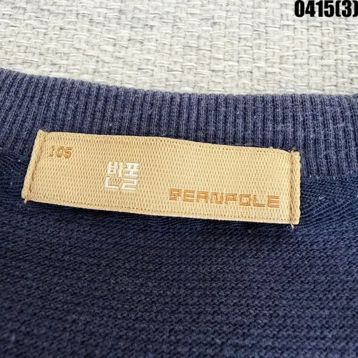 [BUNJANG] Beanpole Navy Striped Long Sleeve T-shirt / 105 빈폴 네이비 스트라이프 긴팔 티셔츠 0415(3)
