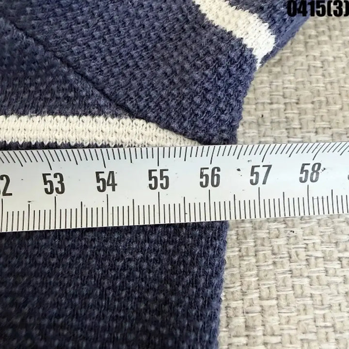 [BUNJANG] Beanpole Navy Striped Long Sleeve T-shirt / 105 빈폴 네이비 스트라이프 긴팔 티셔츠 0415(3)
