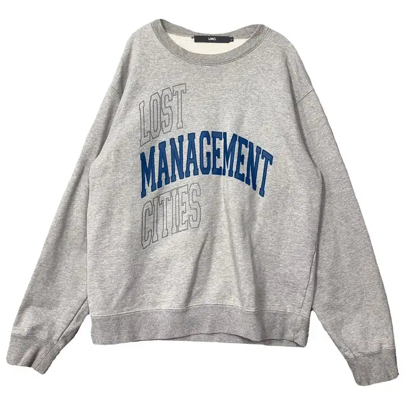[BUNJANG] LMC Printing Light Gray Sweatshirt / 엘엠씨 프린팅 라이트 그레이 맨투맨 L