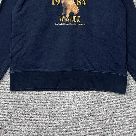 [BUNJANG] VIVASTUDIO Printing Navy Sweatshirt XL / 비바스튜디오 프린팅 네이비 스웻셔츠 XL