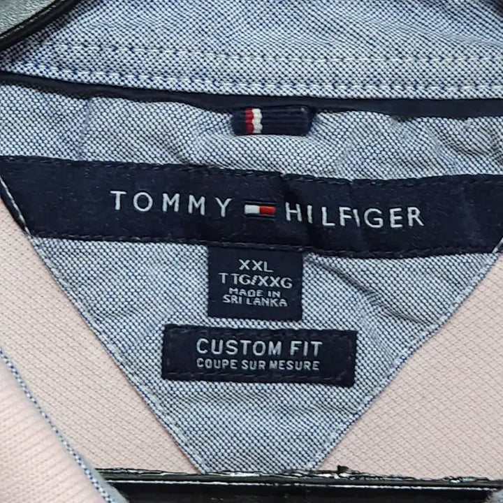 [BUNJANG] Tommy Hilfiger Pink Short Sleeve Polo Shirt / 110사이즈 타미힐피거(Tommy) 핑크 반팔 카라티 XXL 오버핏