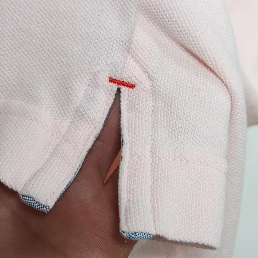 [BUNJANG] Tommy Hilfiger Pink Short Sleeve Polo Shirt / 110사이즈 타미힐피거(Tommy) 핑크 반팔 카라티 XXL 오버핏