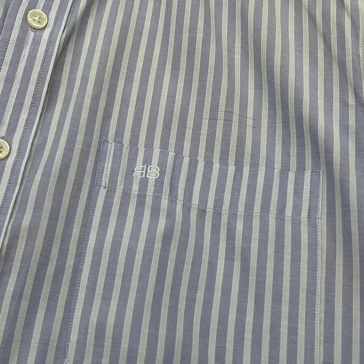 [BUNJANG] Balenciaga Striped Half Shirt / 발렌시아가 스트라이프 하프 셔츠 r3512