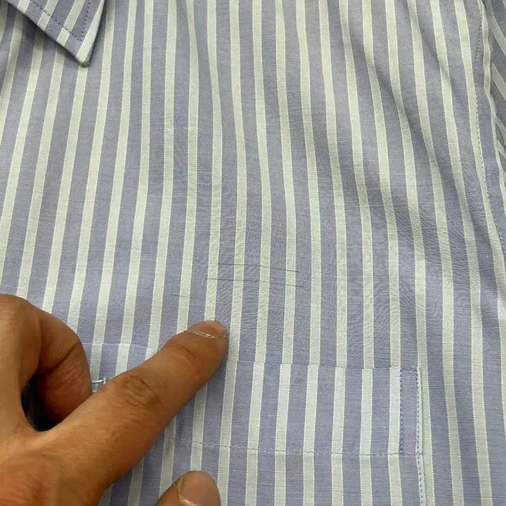 [BUNJANG] Balenciaga Striped Half Shirt / 발렌시아가 스트라이프 하프 셔츠 r3512