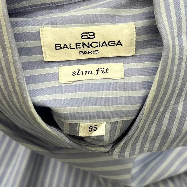 [BUNJANG] Balenciaga Striped Half Shirt / 발렌시아가 스트라이프 하프 셔츠 r3512