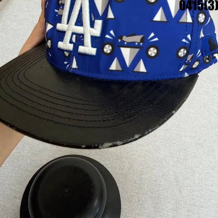 [BUNJANG] MLB LA Dodgers Blue Pattern Snapback Cap / MLB LA 다저스 야구모자 블루 패턴 스냅백 모자 0415(3)
