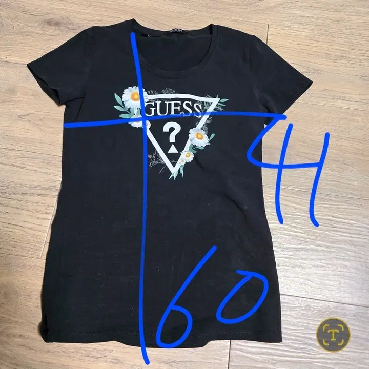 [SOLD OUT] 게스 반팔티 블랙 XS