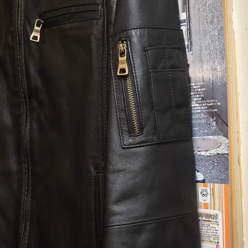 [BUNJANG] Vintage Biker Lambskin Leather Jacket / 빈티지 바이커 무드 양가죽 자켓