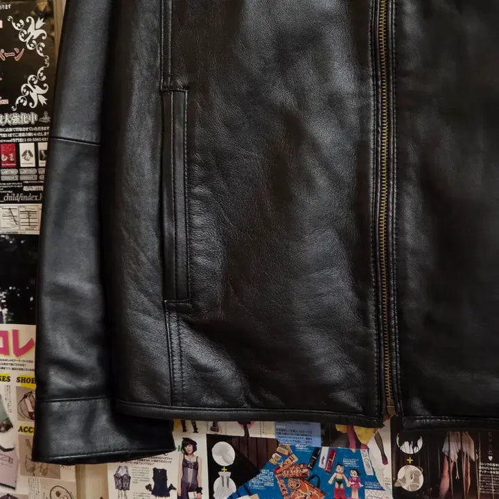 [BUNJANG] Vintage Biker Lambskin Leather Jacket / 빈티지 바이커 무드 양가죽 자켓
