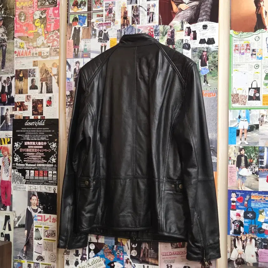 [BUNJANG] Vintage Biker Lambskin Leather Jacket / 빈티지 바이커 무드 양가죽 자켓