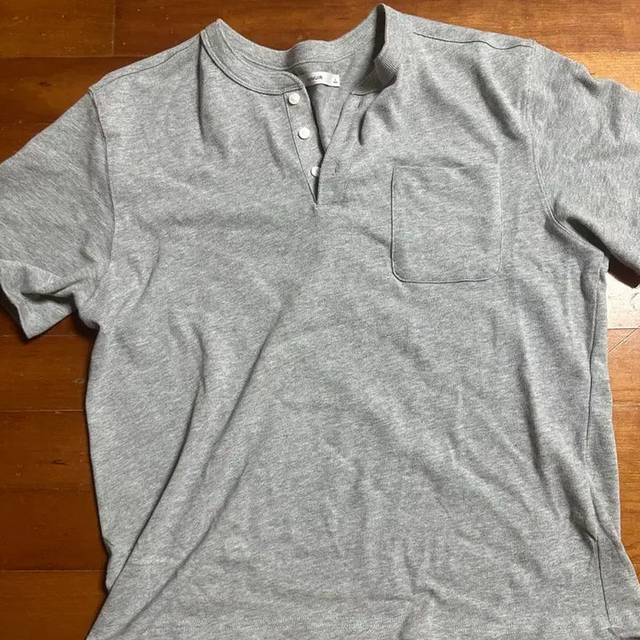 [SOLD OUT] 키뮤어 헤비 코튼 롤업 헨리넥 반팔 티셔츠