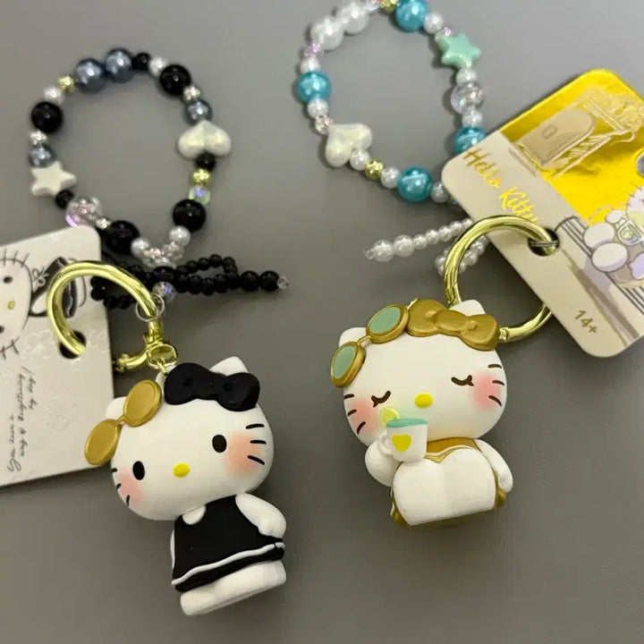 [BUNJANG] Hello Kitty Keyring and Bead Bracelet Set / 헬로키티 키링 + 비즈 팔찌 세트