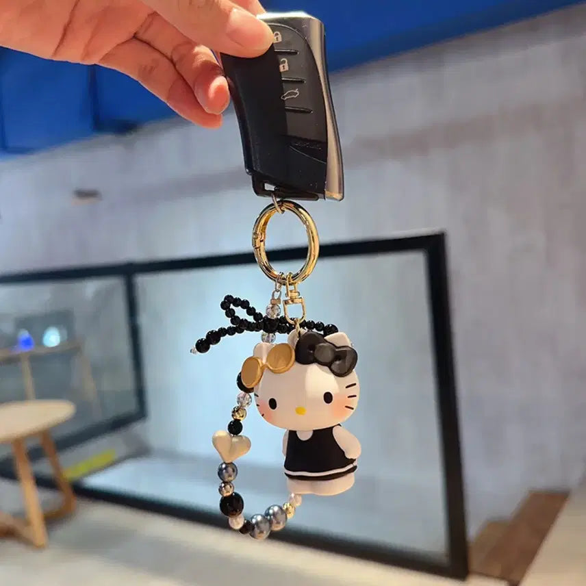 [BUNJANG] Hello Kitty Keyring and Bead Bracelet Set / 헬로키티 키링 + 비즈 팔찌 세트