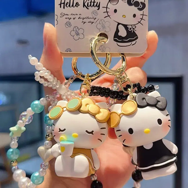 [BUNJANG] Hello Kitty Keyring and Bead Bracelet Set / 헬로키티 키링 + 비즈 팔찌 세트