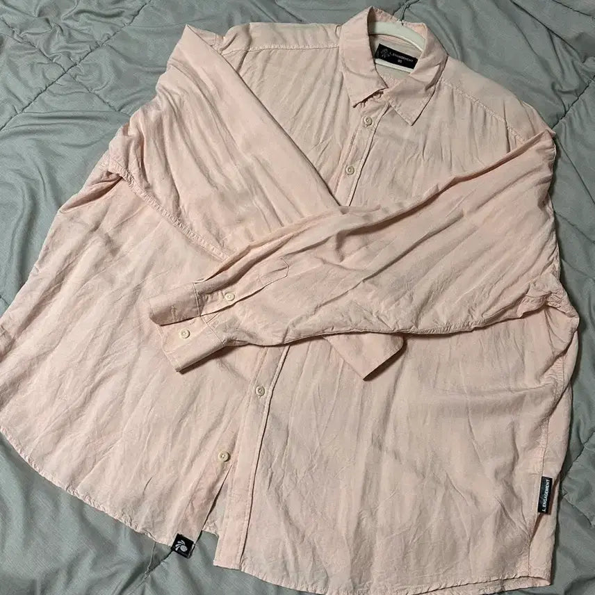 [BUNJANG] Tagua Nut Pink Linen Shirt / 타구아넛 버튼 린넨 셔츠