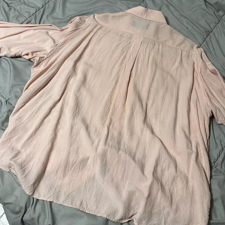 [BUNJANG] Tagua Nut Pink Linen Shirt / 타구아넛 버튼 린넨 셔츠