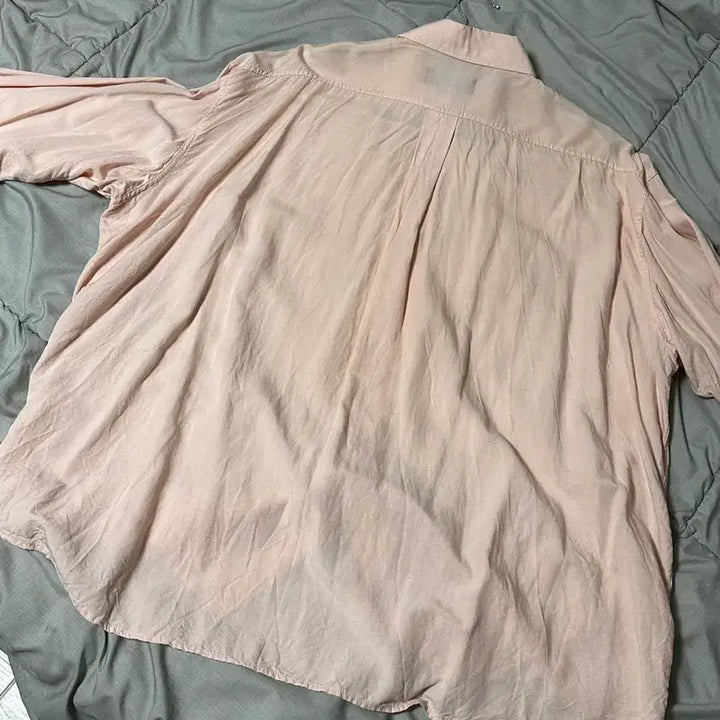 [BUNJANG] Tagua Nut Pink Linen Shirt / 타구아넛 버튼 린넨 셔츠