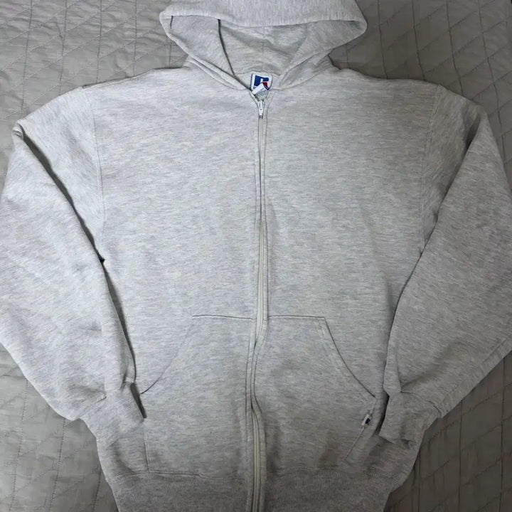 [SOLD OUT] [M] 90s USA 러셀 애슬레틱 후드집업 라이트 그레이 ver. 굿