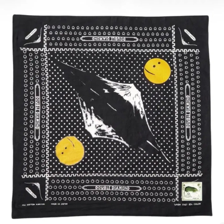[BUNJANG] Capital Fast Color Selvedge Bandana Black Scarf / 캐피탈 패스트컬러 셀비지 반다나 블랙