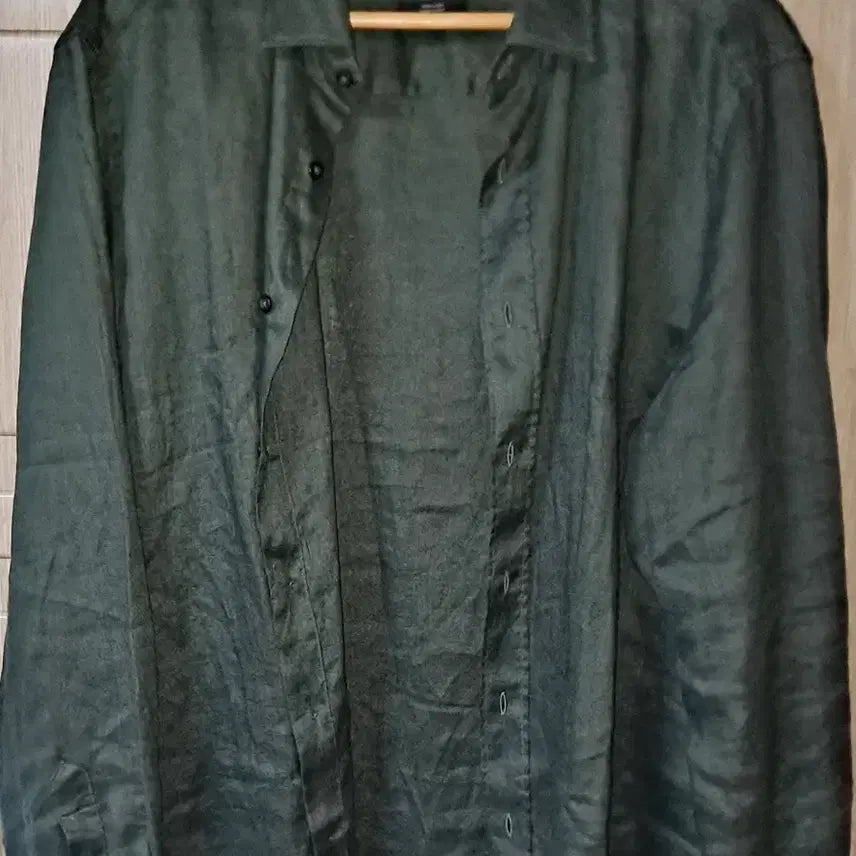 [BUNJANG] Massimo Dutti Slim Fit Linen Shirt XXL Dark Green / 마시모두띠 슬림핏 린넨셔츠 xxl 다크그린