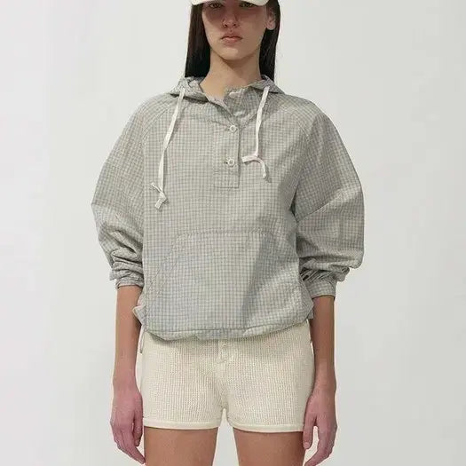 [BUNJANG] Nothing Written Castel Hoodie Anorak / 낫띵리튼 아노락 Castel hoodie anorak (Check)