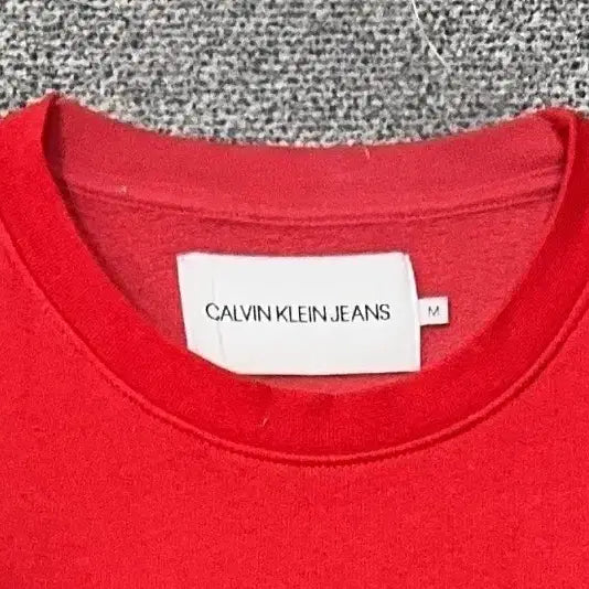 [BUNJANG] Calvin Klein Printed Red Sweatshirt / 캘빈클라인 프린팅 레드 맨투맨 M