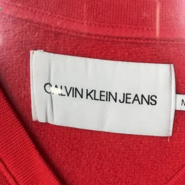 [BUNJANG] Calvin Klein Printed Red Sweatshirt / 캘빈클라인 프린팅 레드 맨투맨 M