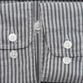 [BUNJANG] Mark Gonzales Stripe Long Sleeve Shirt - L / I6792 마크곤잘레스 스트라이프 긴팔 남방 L 구제모은