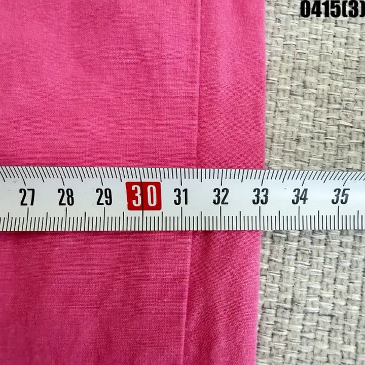 [BUNJANG] Zara Pink Wide Tucked Cotton Pants / XS 자라 핑크 와이드 핀턱 면바지 0415(3)
