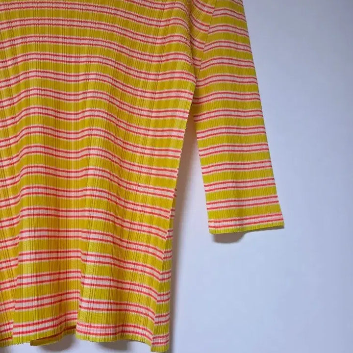 [BUNJANG] Issey Miyake Pleats Please Striped High Neck Top / 이세이미야케 플리츠플리즈 PLEATS PLEASE 스트라이프 하이넥 탑